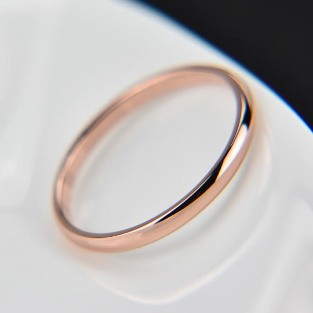 Simple stainless steel thin ring couple rings