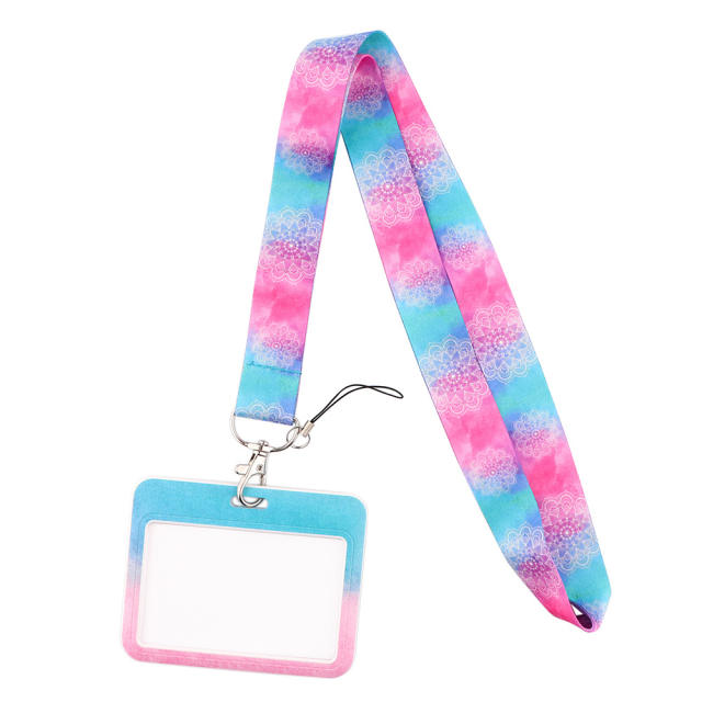 Yoga trend long lanyard keychain card cover