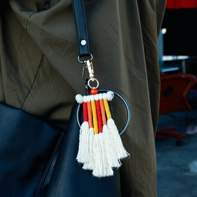 Handmade tassel keychain pendant