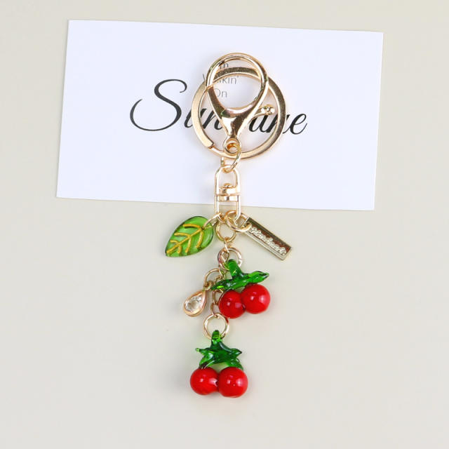 Cute cherry keychain