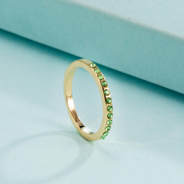 Tiny rhinestone finger ring