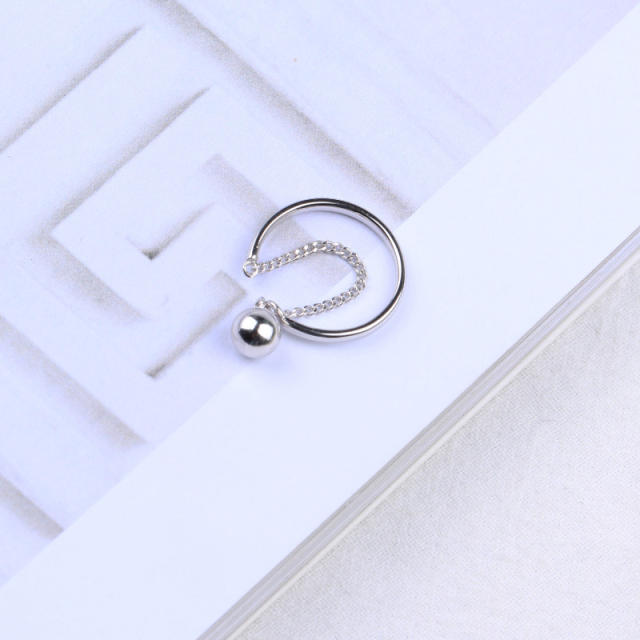S925 simple fashion ring