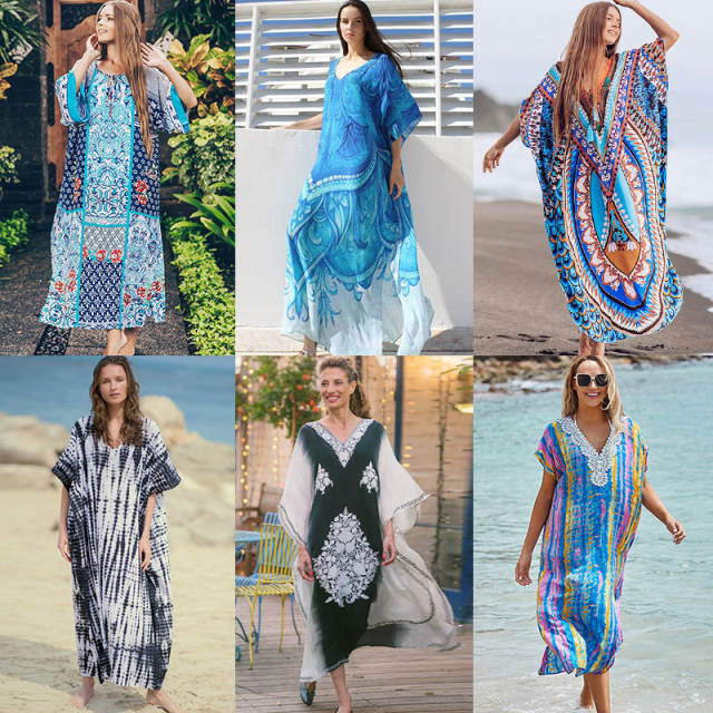 Bohemian printing beach dress