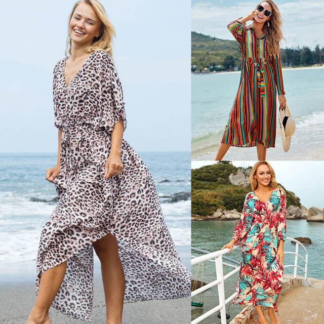 Bohemian printing beach dress