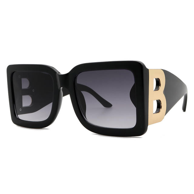 Big frame letter B leg women sunglasses