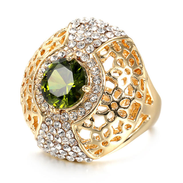Vintage hollow design chunky rings for women