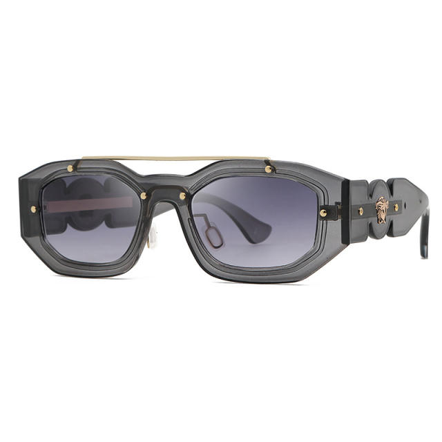 Fashion Square double beam rivet men's women's sunglasses