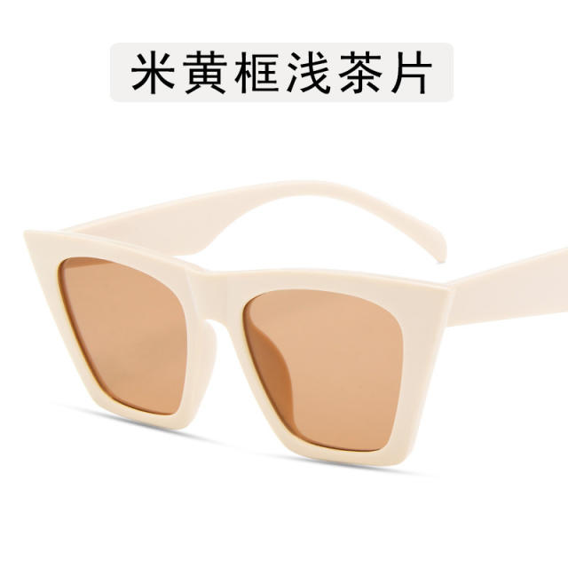 Fashion show same design big frame cat's eye shape sunglasses