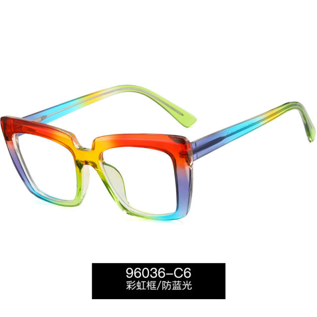 Candy color big frame clear reading glasses