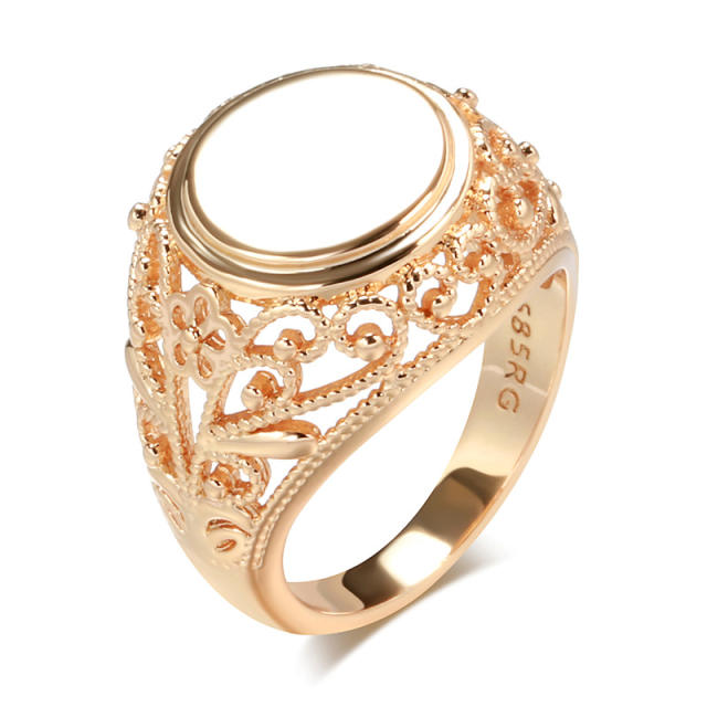 Fashion hollow rose gold ring