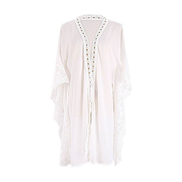 Chiffon lace swimsuit cover up