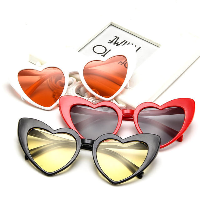 Peach heart sunglasses
