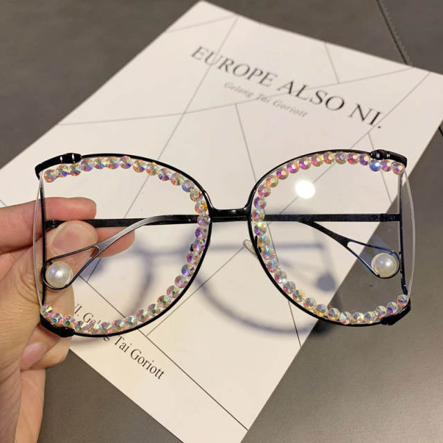 Fashion color zircon sunglasses