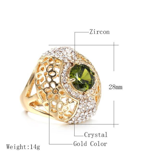 Vintage hollow design chunky rings for women