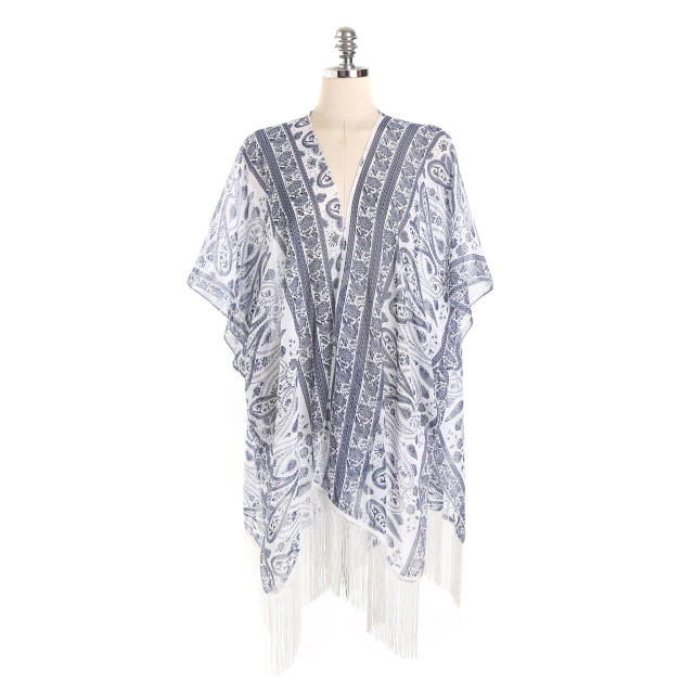 National trend paisley pattern beach cover up