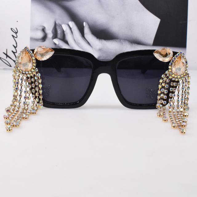 Fashion crystal tassel sunglasses