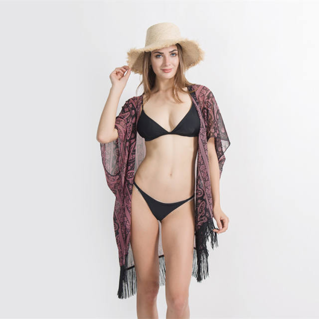 National trend paisley pattern beach cover up