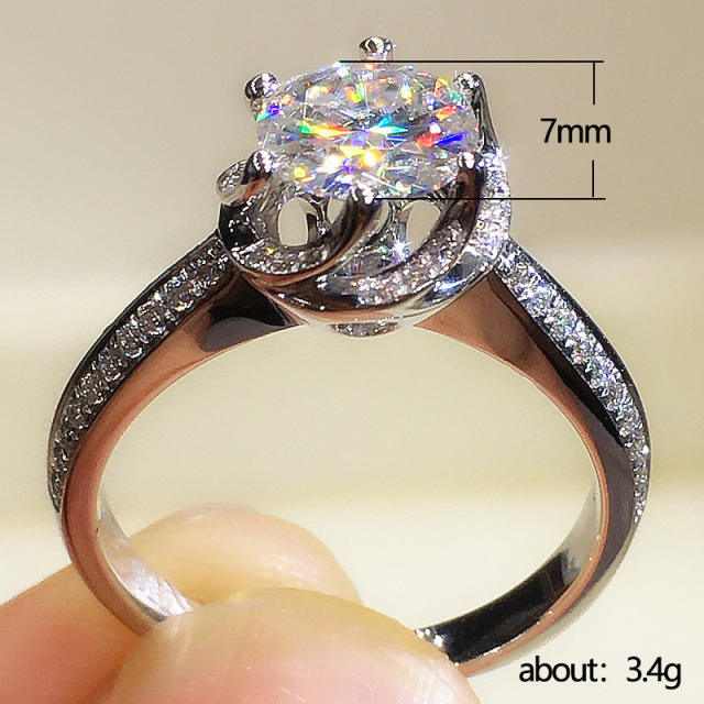 Classic cubic zircon engagement rings