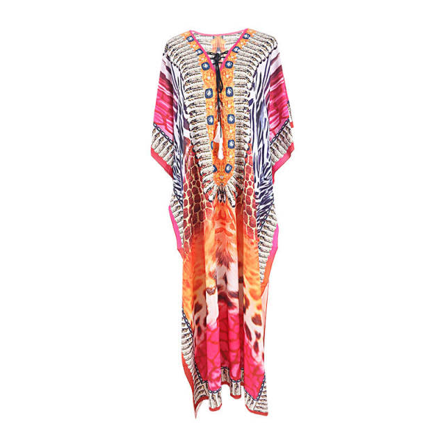 Printed swimsuit cover up