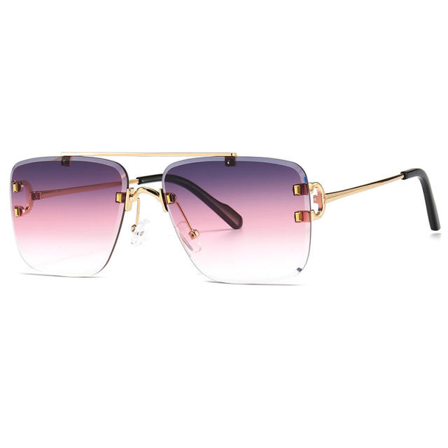 Vintage modern rimless sunglasses