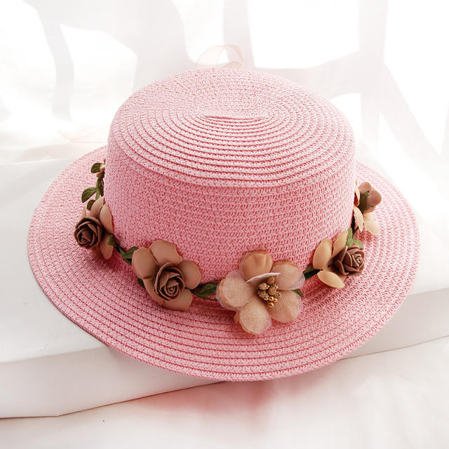Summer straw boater hat