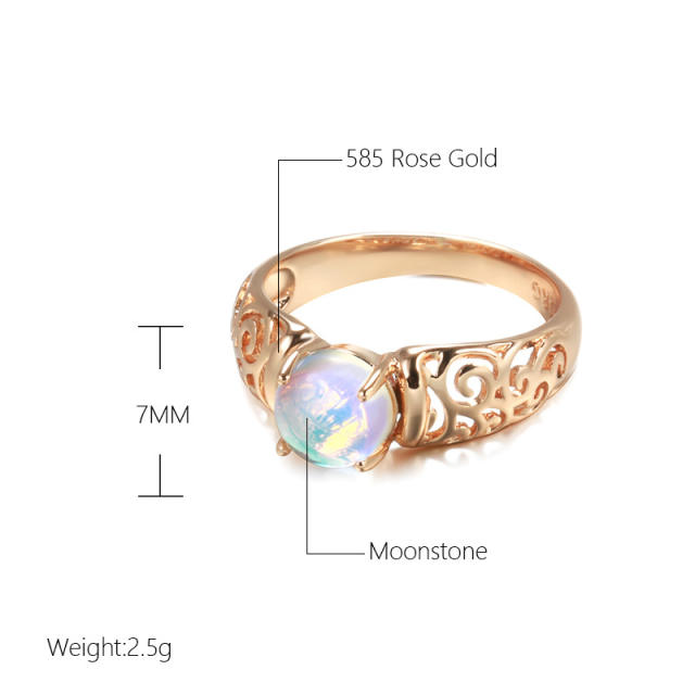 Fashion Color zircon hollow ring