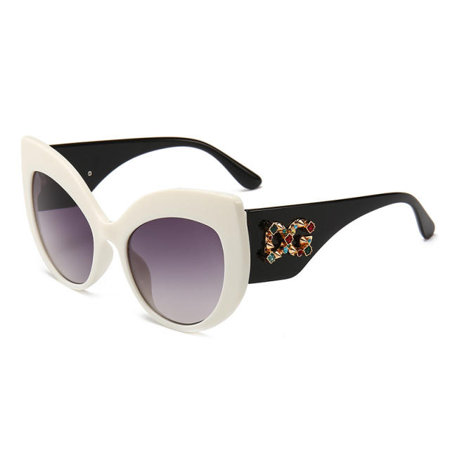 Oversized crystal embellished sun glasses