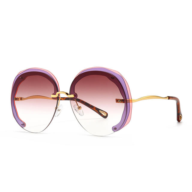 Big frame round ins colorful sun glasses