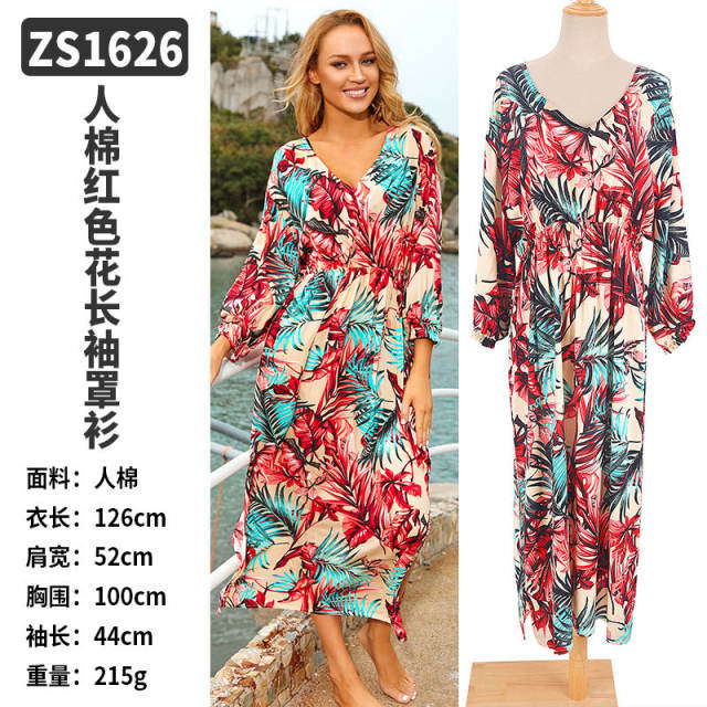 Bohemian printing beach dress