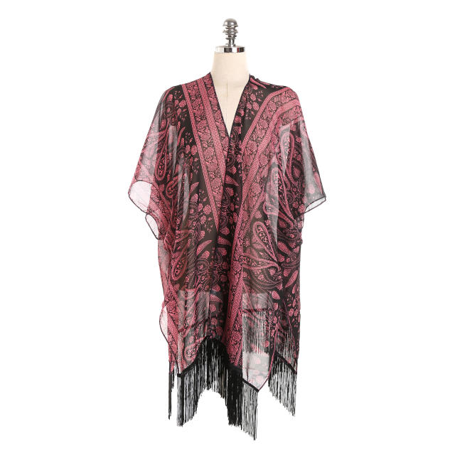 National trend paisley pattern beach cover up