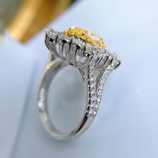 Luxury topaz oval cut women rings