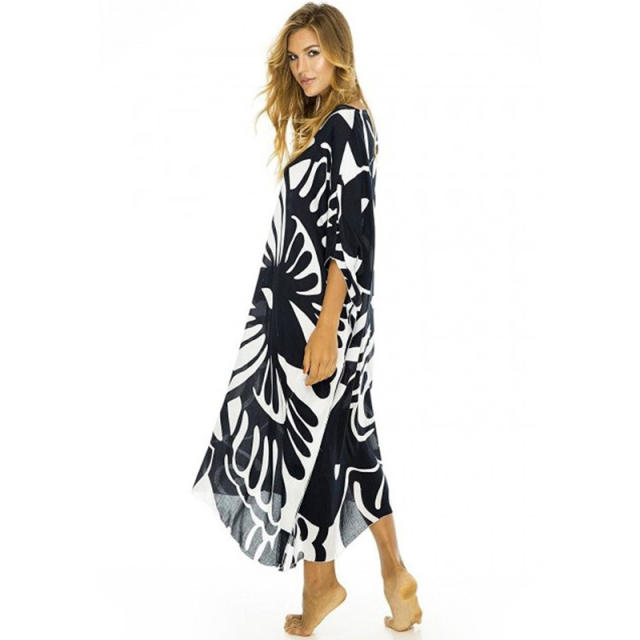 Butterfly print swimsuit cover up