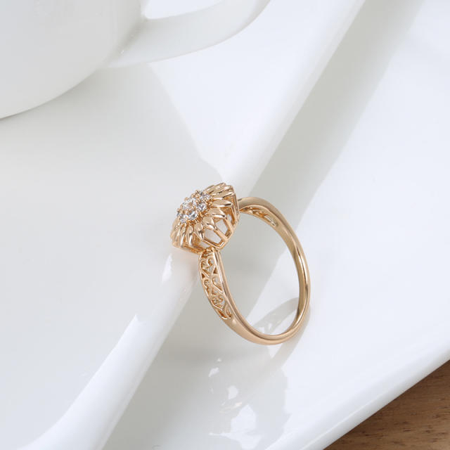 Fashion Diamond sunflower ring