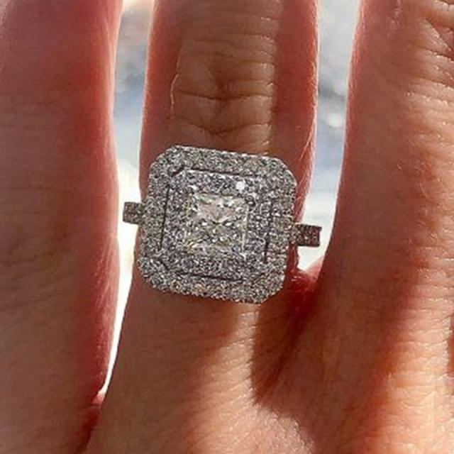 Princess cut diamond rings