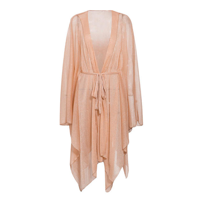 Beach swimsuit cover up cardigan