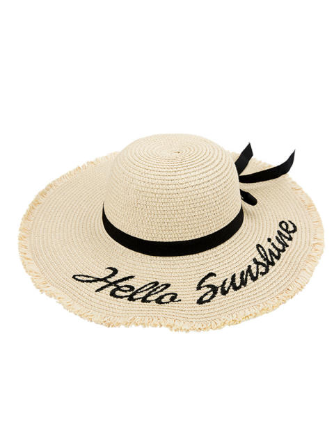 Hello summer big brim beach hat