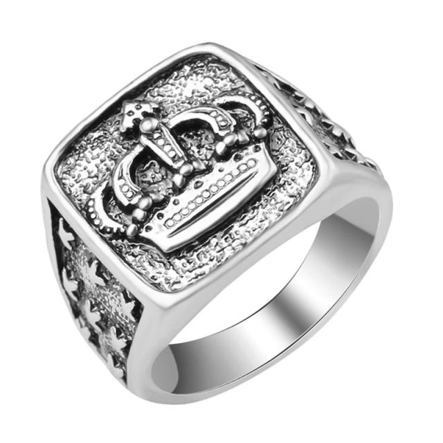 Unique design crown vintage rings for men
