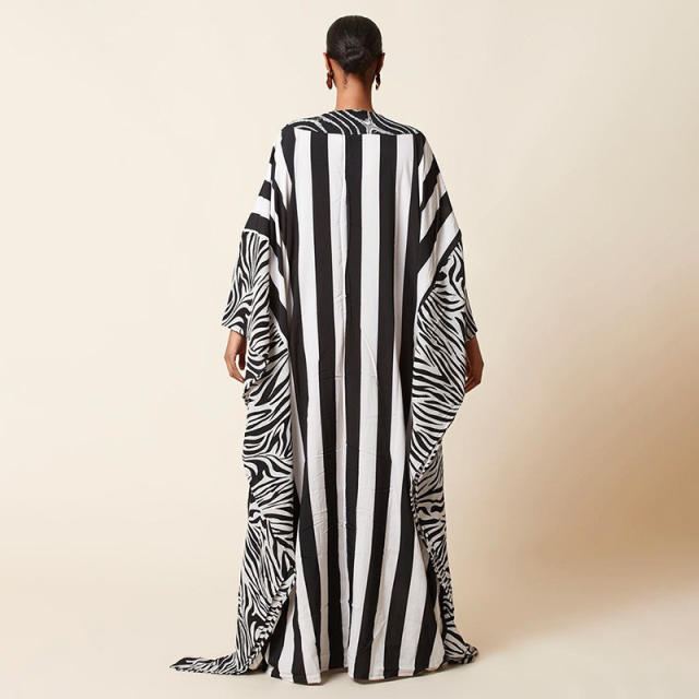 Zebra color beach dress