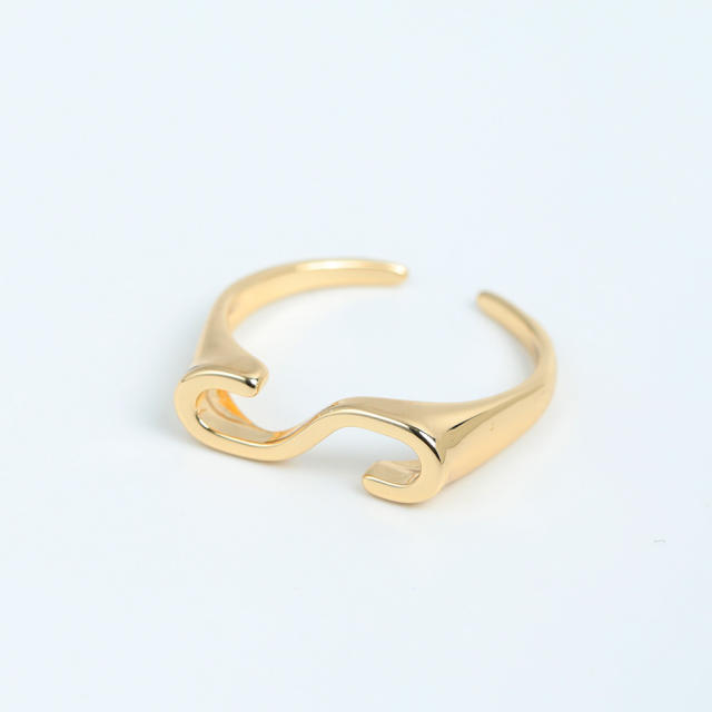 Personality initial letter diy openning rings
