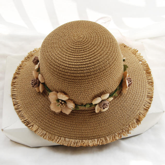 Summer straw beach hat