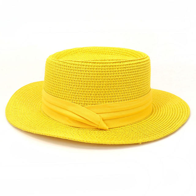 Colorful boater hat