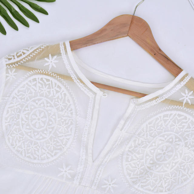 White tassel swimsuit cover up