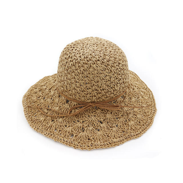 Cute handmade straw beach hat