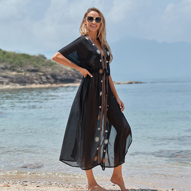 Beach sun protection swimsuit cover up