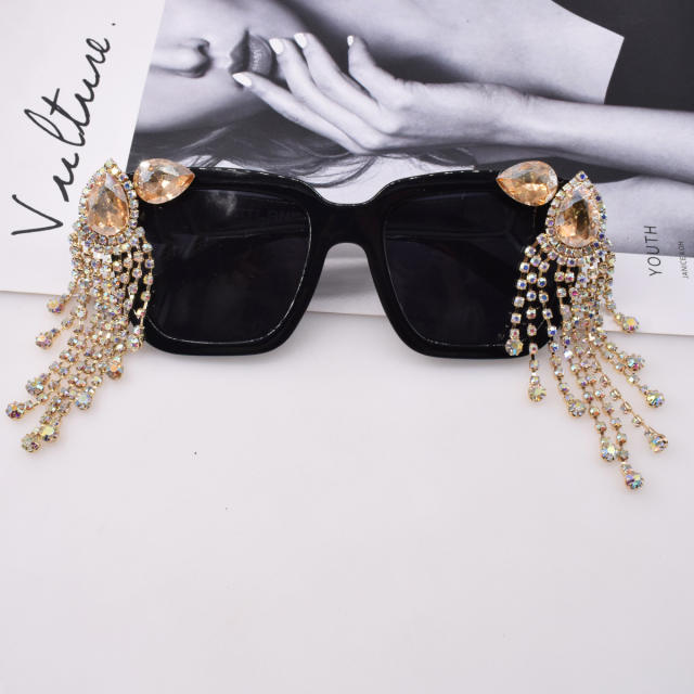 Fashion crystal tassel sunglasses