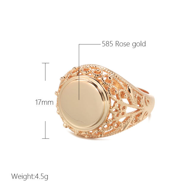 Fashion hollow rose gold ring