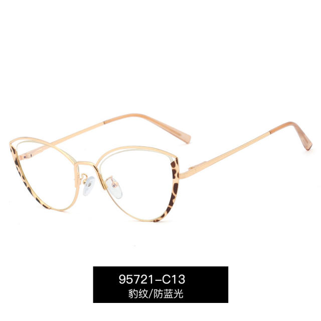 Metal frame blue light reading glasses