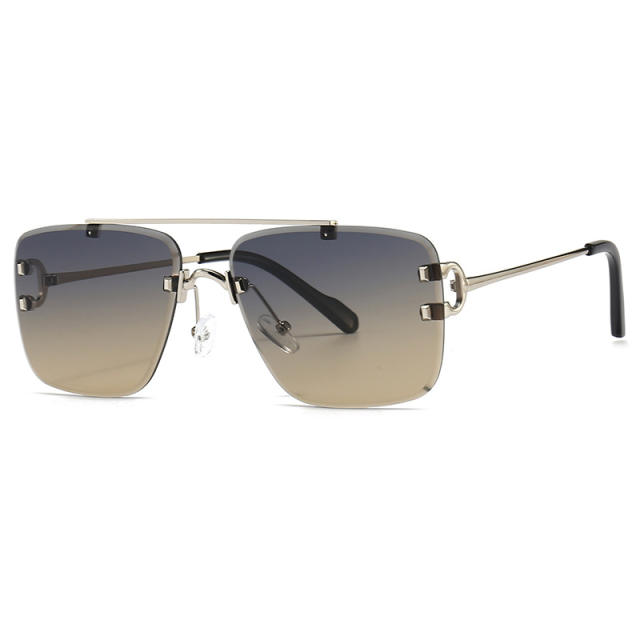 Vintage modern rimless sunglasses