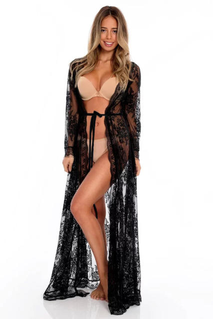 Sexy lace swimsuit cover up