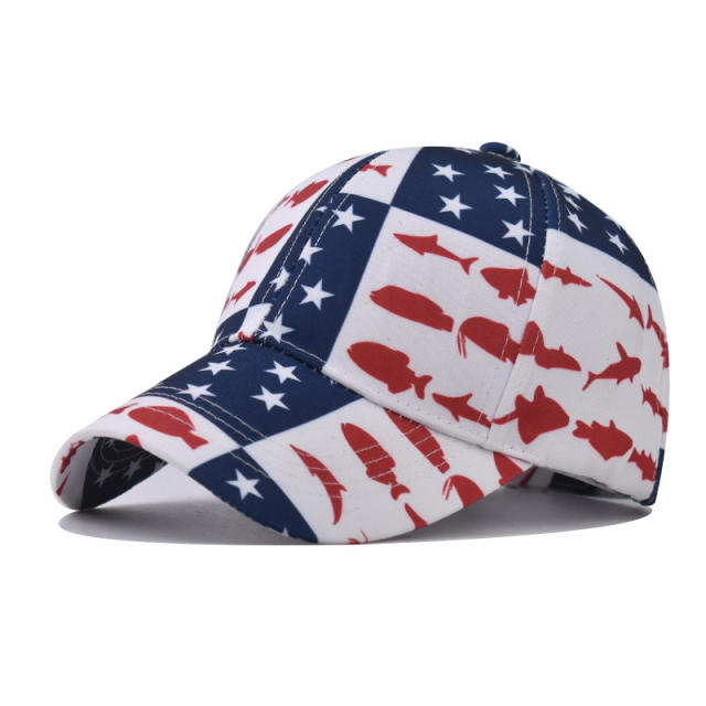 New American flag cotton baseball cap